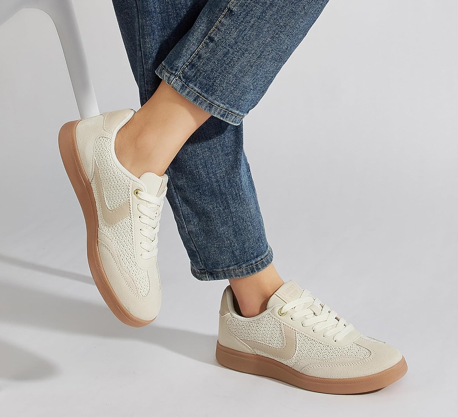 LUCKY STEP Women's Retro Fashion Sneakers Classic Casual Walking Shoes Non Slip Comfort Skate Shoes - Image 6