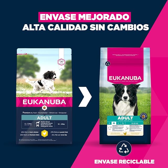 Foto 2 de 8 de Eukanuba, alimento para Perros con Pollo Fresco para Razas Medianas