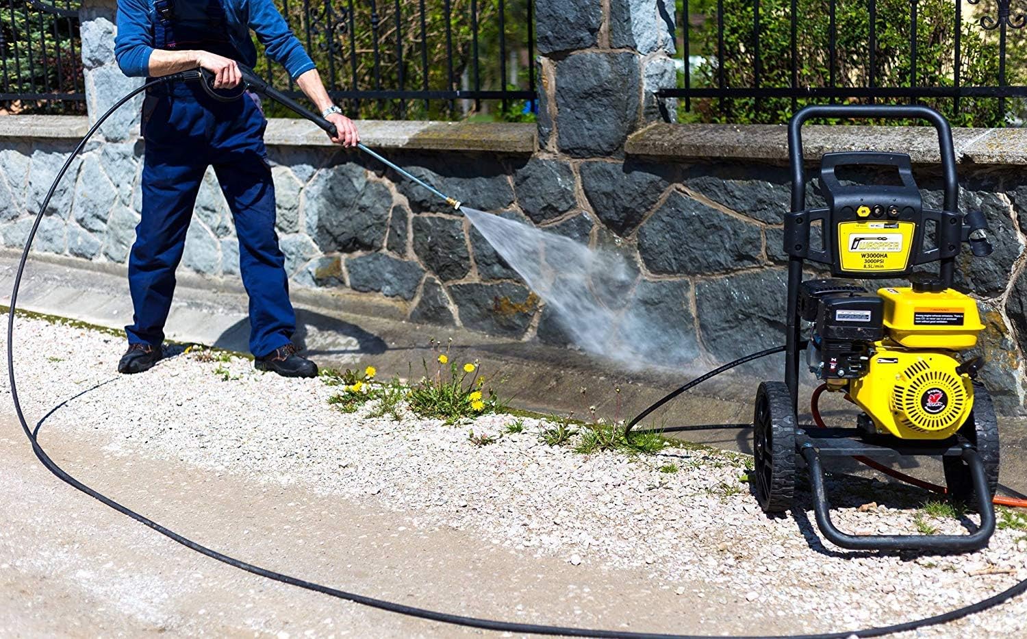 PEGGAS 3200 PSI 25FT x 1/4 Inch Pressure Washer Hose - M22 14MM Replacement Hose - Electric Pressure Washer Hose - Gas Power Washer Hose - Fits Most: Ryobi, Karcher, Generac, Honda & Many More : Patio, Lawn & Garden