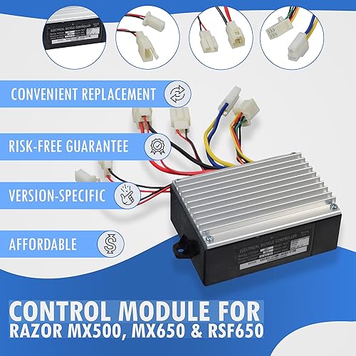 Miniatura 5 de AlveyTech Módulo de control para Razor MX500 (V21+) y MX650 (V14+) Dirt Rocket Bike - Controlador de motor de velocidad con conector de acelerador