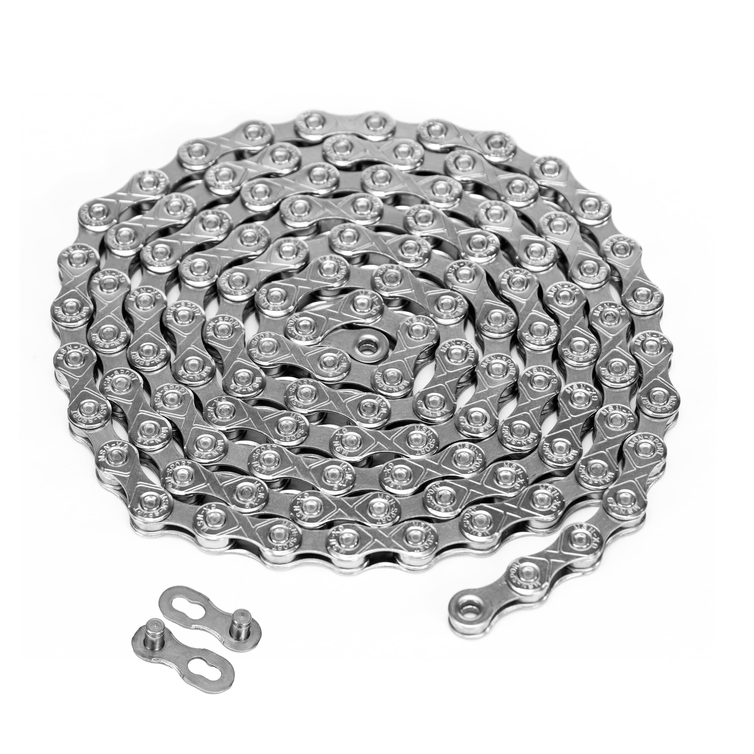 Hycline Bike Chain 9-Speed, 116 Links Bicycle Chain 1/2 x 11/128 Inch, Special forging steel for Road Mountain Racing Cycling - Silver — image 1