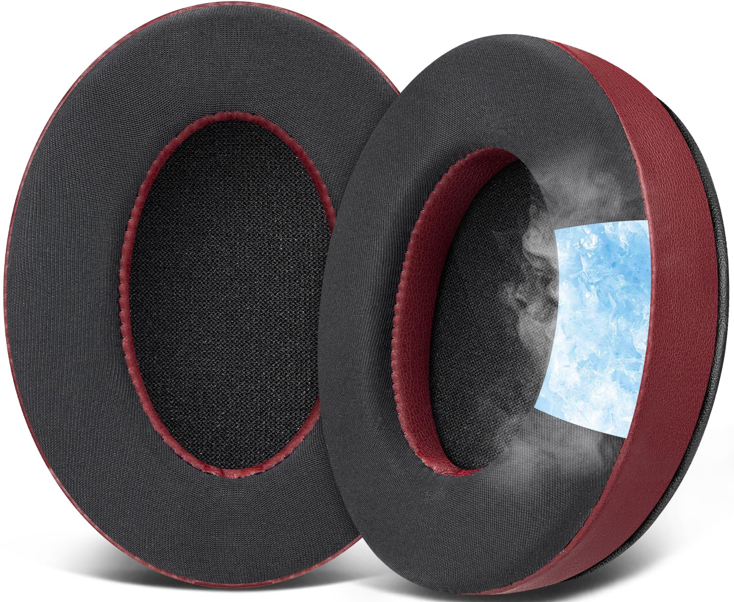 SOULWIT Cooling Gel Replacement Earpads for HyperX Cloud 1/2/Pro/Core/Alpha/Alpha S/Flight/Stinger/CloudX, Ear Pads Cushions with Softer High-Density Foam - Burgundy-image-45