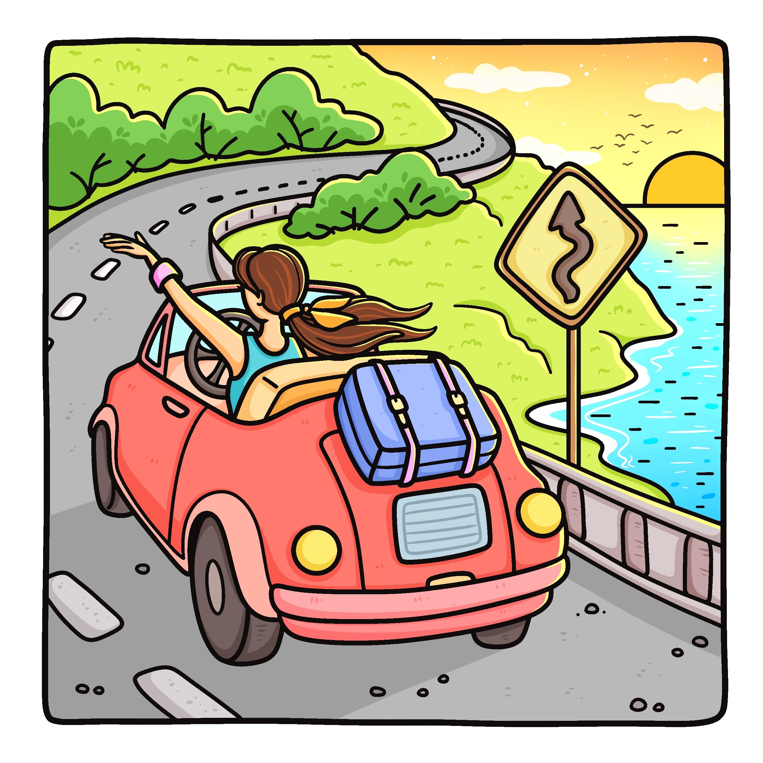 Living My Best Life: Coloring Book for Adults and Teens Featuring Cute & Girly Scenes for Relaxation