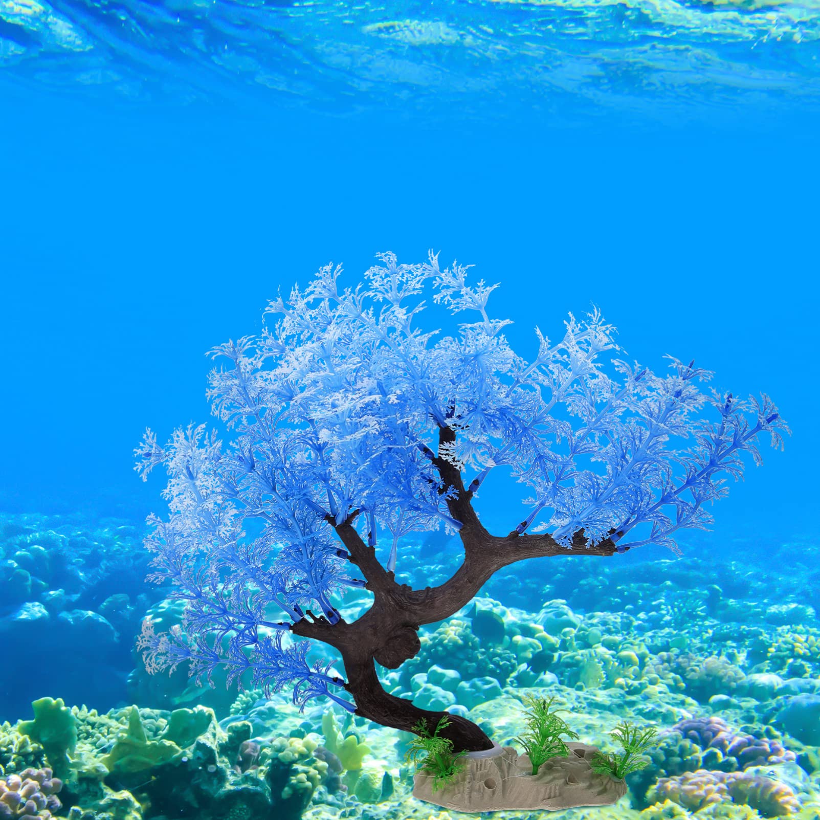 YARNOW 5 Juegos decoración del Acuario Plantas de Simulación Tanques Aire Plantas de Acuario Artificial Plants Aqua Plant pecera plastico Planta Falsa de plastico AbS