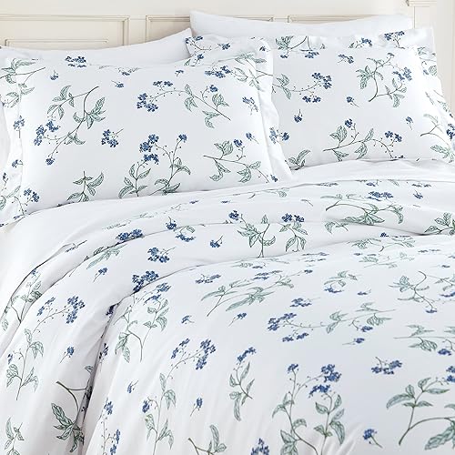 Miniatura 3 de Southshore Fine Living, Inc. Brightyarn Series - Juego de funda de edredón tamaño King, ropa de cama floral California King, funda de edredón de