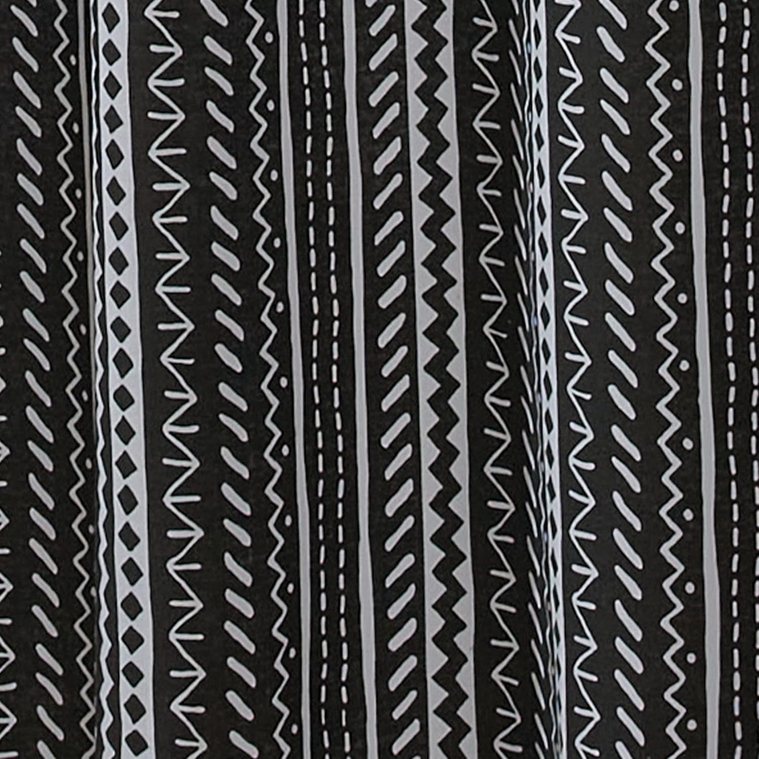 Split P Amaya Printed Black Shower Curtain 72" x 72"