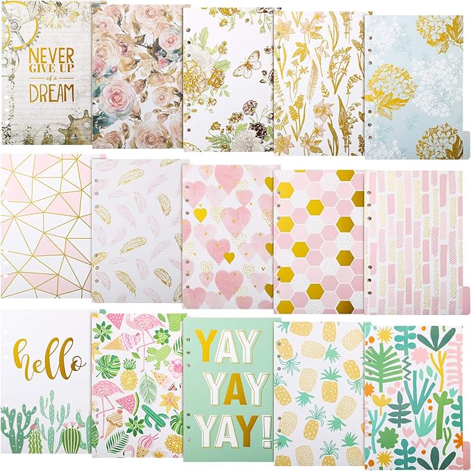 15 Tabs 3 Pack Binder Index Dividers Paper Category Page