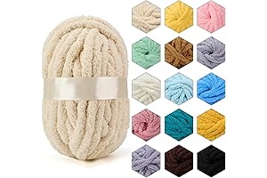 Chenille Chunky Super Bulky Yarn, Soft Warm Blanket Yarn