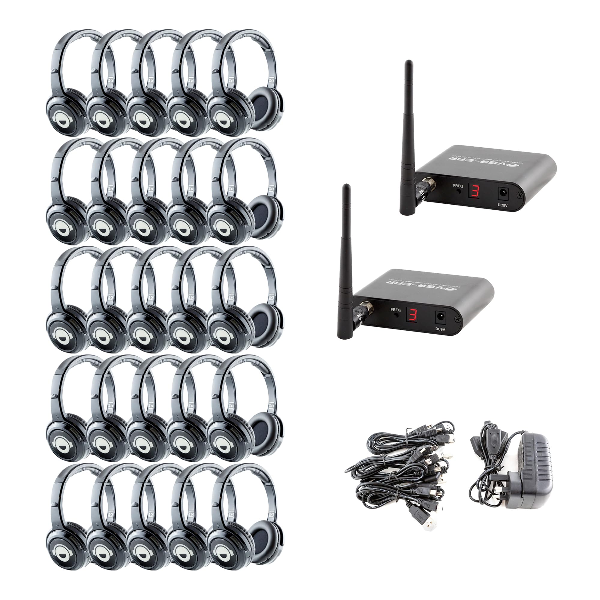 Paquete de 25 auriculares Silent Disco