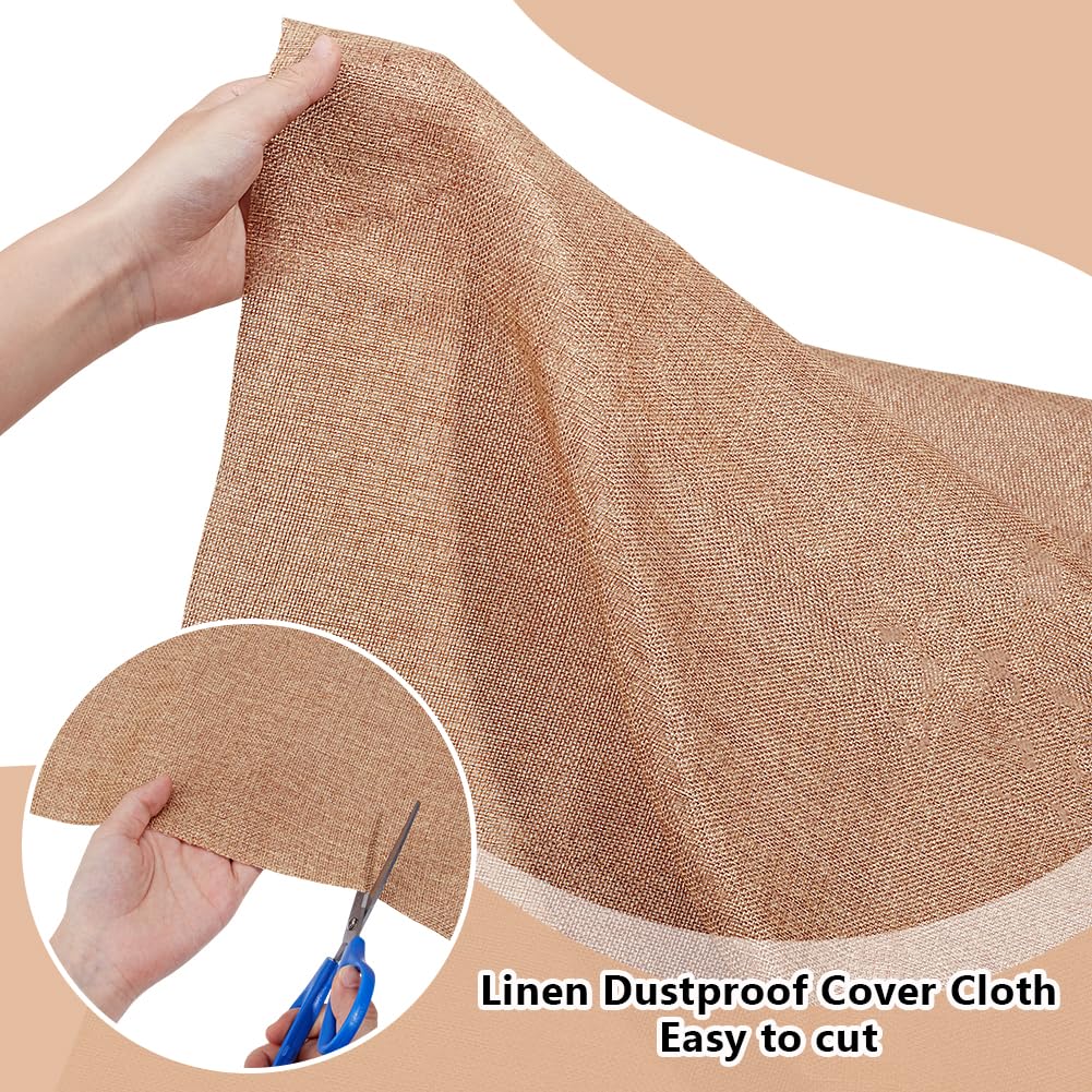 OLYCRAFT Tessuto di Lino Beige 50x146 cm per Altoparlanti Stereo Resistente Alla Polvere Sostituzione per Palcoscenico Armadio Multimediale KTV e Riparazione
