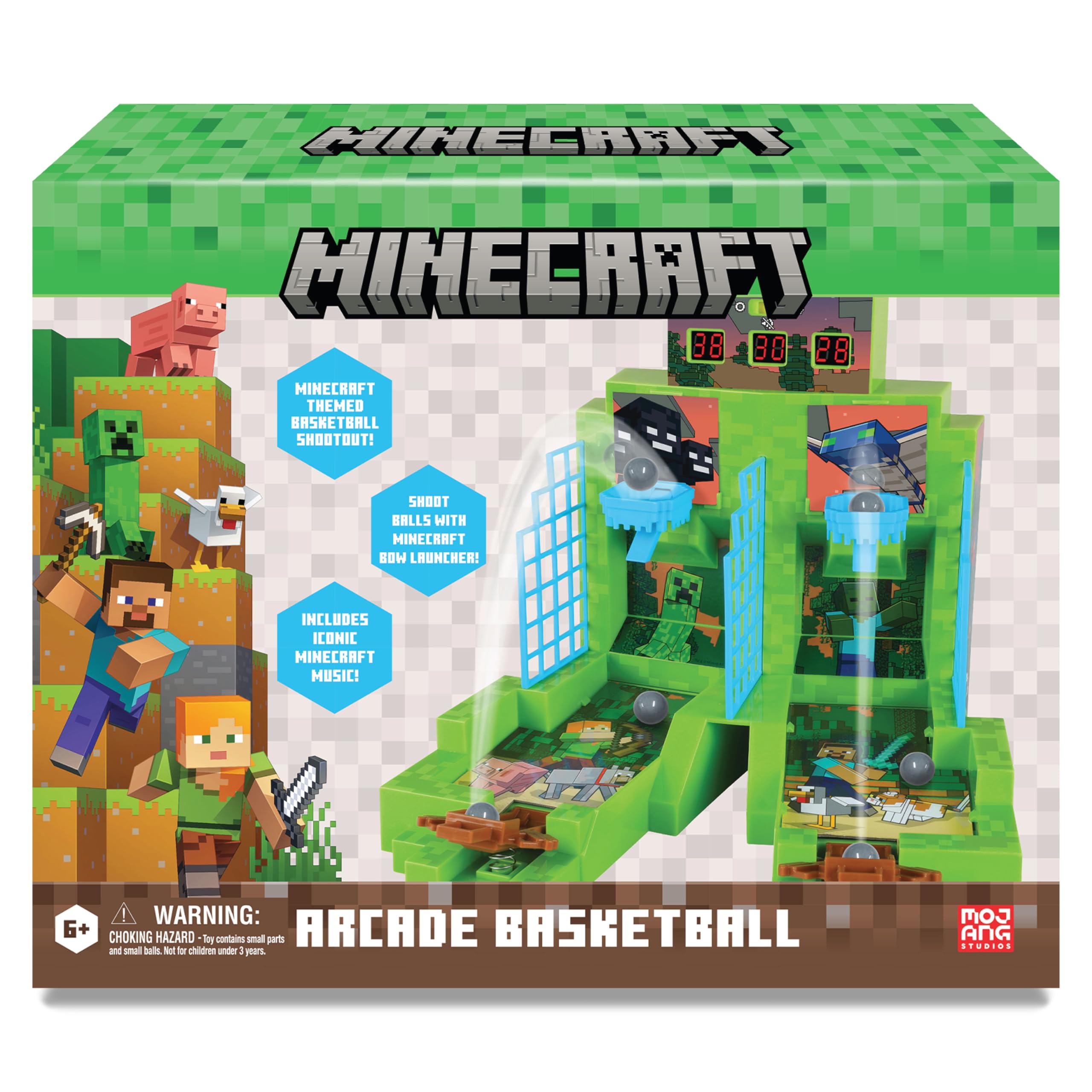 Menkind Ambassador x Minecraft - Overworld - Core Series - Arcade Basketball Table Game, Multicolor - Image 3