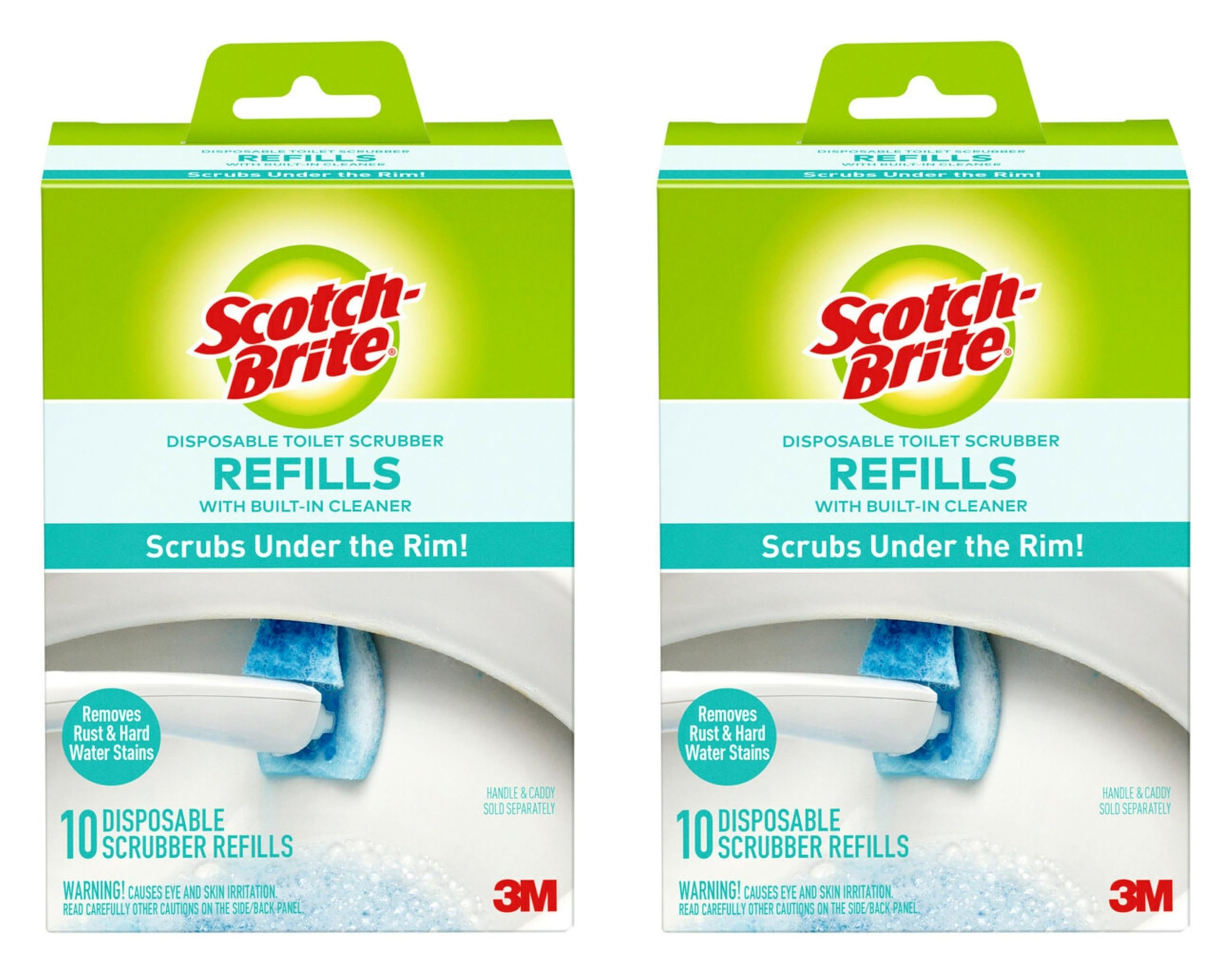Scotch Brite Toilet Scrubber Refill Value Pack 2 Boxes of 10 Each Click N Flip