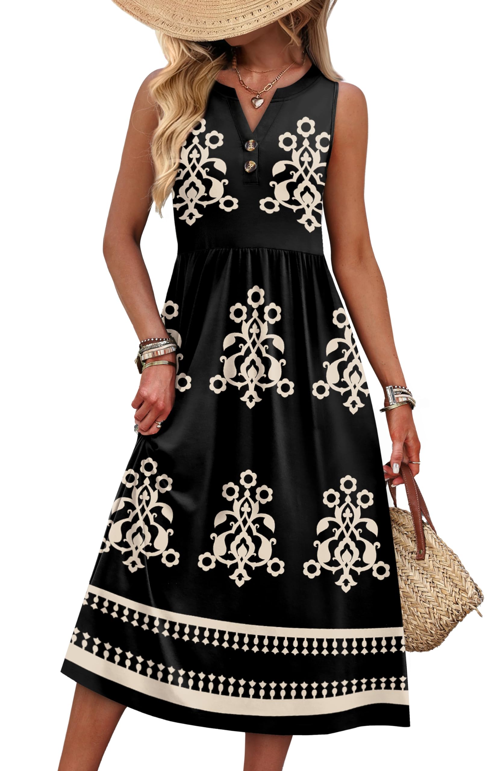 WIHOLL Women's Summer Dresses Maxi Dress Vacation Beach Sundresses 2026 with Pockets — view 6