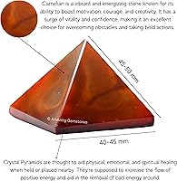 Vista 384 de Amazing Gemstone Amethyst Pyramid Crystal Healing Stones - 2" Great Pyramid Figurine of Natural Stone Pyramid for Meditation, Reiki, Chakra