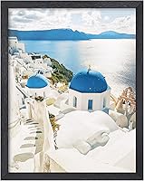 Vista 177 de Axeman Marco para póster de 18 x 24 pulgadas con paspartú para 16 x 20 pulgadas, marco de fotos de madera maciza de roble con vidrio templado, marco