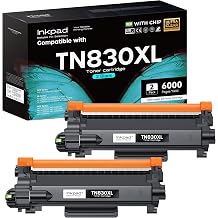 Compatible TN830XL Toner Cartridges Replacement for Brother TN830XL TN830 830 XL Toner Cartridge Compatible with Brother HL-L2460DW DCP-L2640DW HL-L2400D HL-L2405W MFC-L2820DW Printers 2 Black