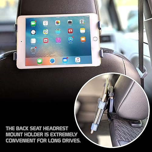 Miniatura 6 de Cellet Soporte universal para tableta, rotación de 360, abrazadera ajustable para tableta, paquete todo en uno, comercial, venta al por menor,