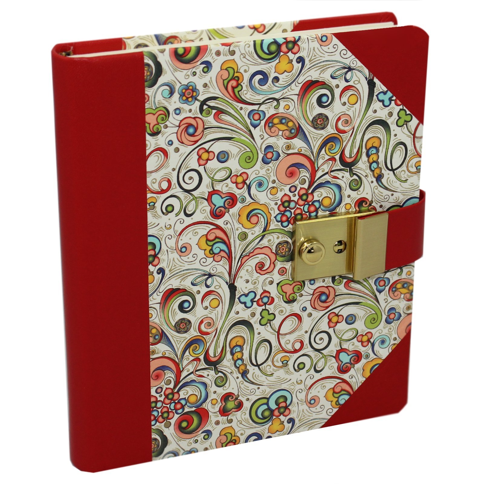 Journal intime Tempesta Rouge semi-cuir carnet secret cadenas