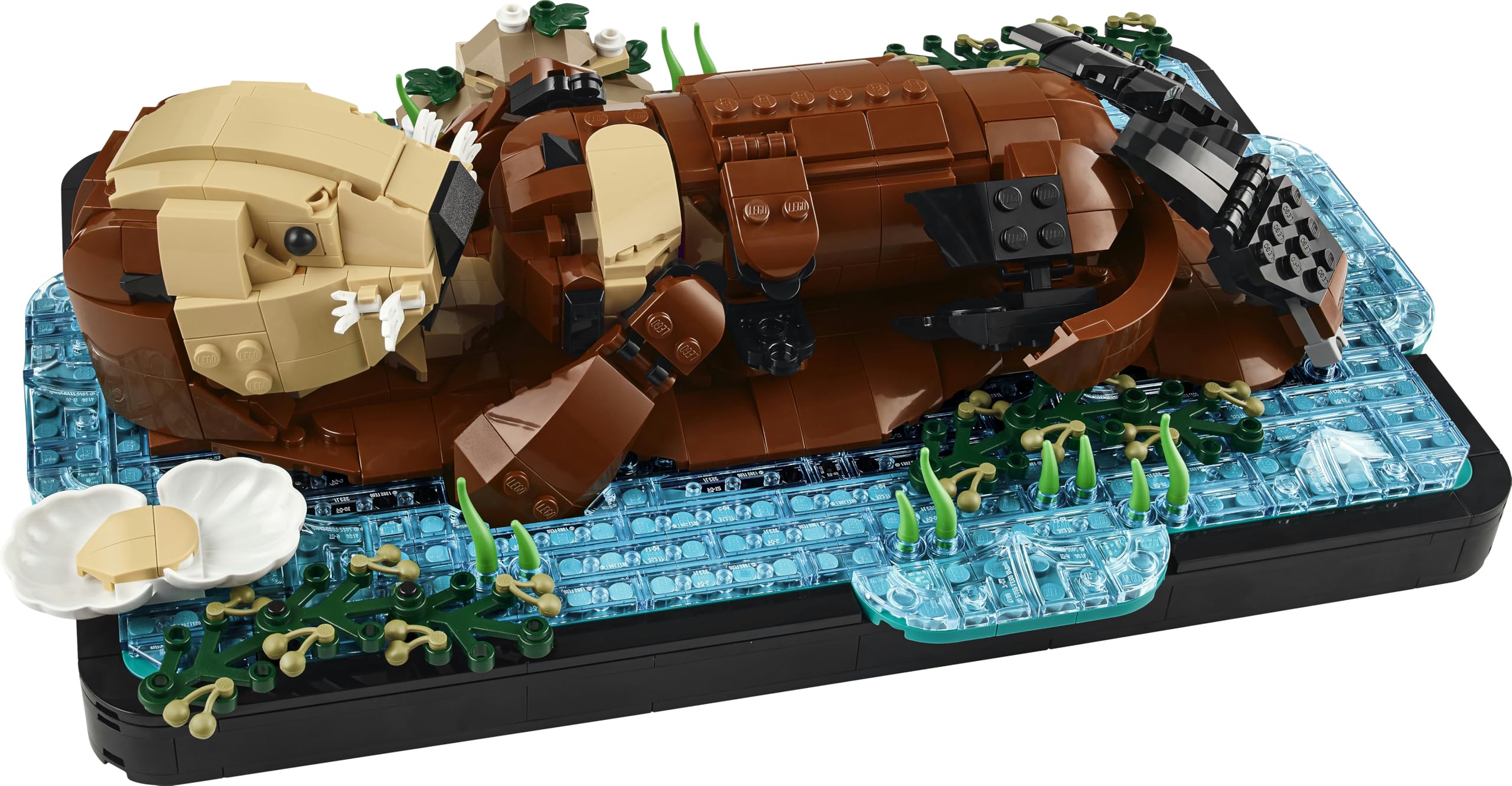 LEGO Ideas Lontre Marine - Kit di Modellismo per Adulti - Modello 3D da Esposizione con Figure di Animali Lontra e Cucciolo - Decorazione per Camera da Letto Fai da Te - Idea Regalo Artigianale 21366