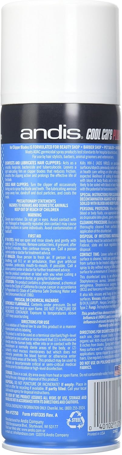 Andis Cool Care Plus For Blades, 15.5 Ounce (Pack of 2)