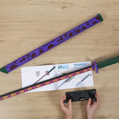Miniatura 7 de Kokushibo - Juego de bloques de construcción de espada de anime para cosplay con vaina y soporte, kit de construcción de espada samurái Katana para