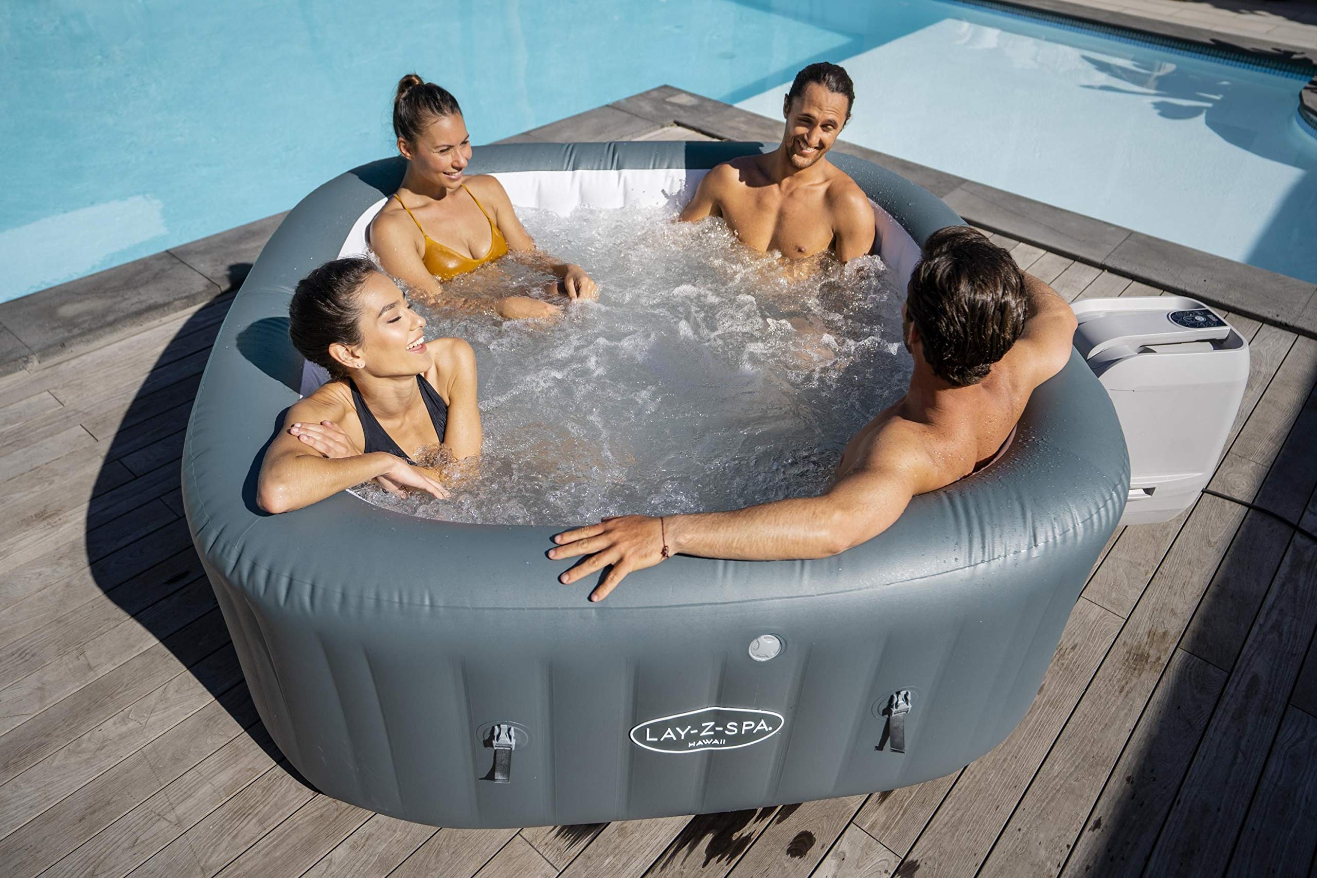 Bestway 60031 Minipiscina idromassaggio gonfiabile Hawaii Lay-Z-Spa HydroJet Pro