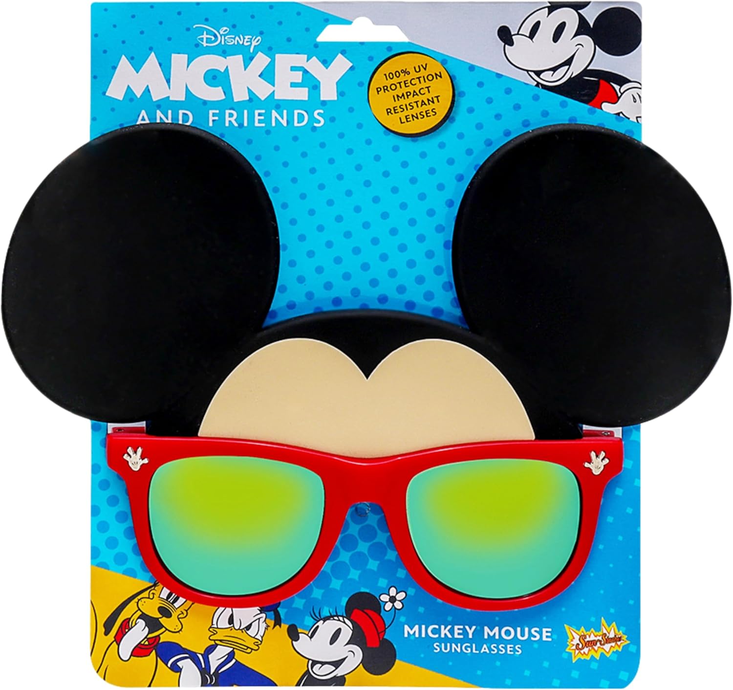 Sun-Staches Mickey Mouse Official Disney Sunglasses | Vacation, Park or Costume Accessory | UV 400 | One Size Fits Most Adults - Image 4