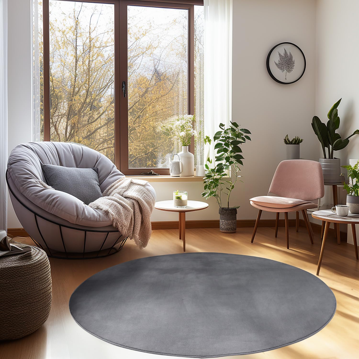 Carpetsale24 Waschbarer Teppich Kurzflor Modern Einfarbig Weich rutschfest Maschinenwaschbar Pflegeleicht für Wohnzimmer Schlafzimmer Flur Esszimmer