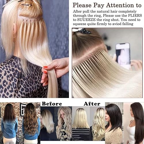 Miniatura 7 de Anillos de silicona con microeslabones de 0.197 in, cuentas forradas para extensiones de cabello (1000 unidades, rojo vino)