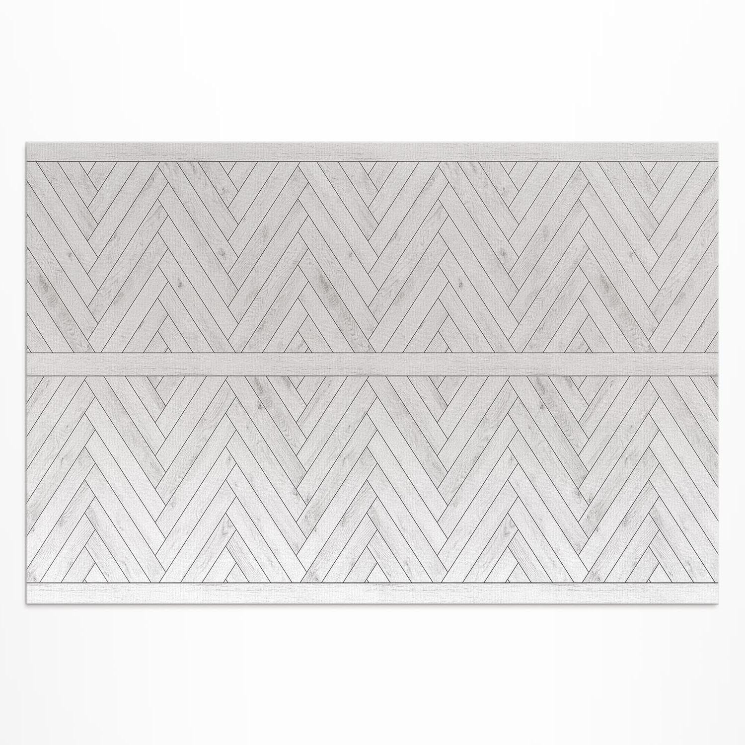 Tapis d'extérieur 80x120 cm en PVC motif chevrons pour balcon et terrasse