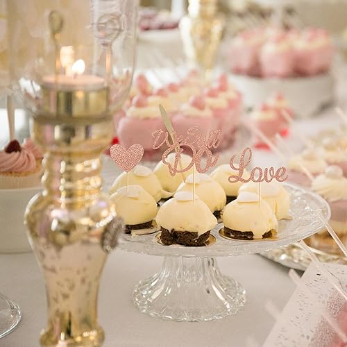 Miniatura 4 de Arthsdite 24 piezas de decoración para cupcakes con purpurina en forma de corazón de amor, matrimonio, aniversario, despedida de soltera, boda,