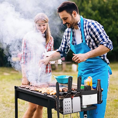 Miniatura 5 de Organizador de parrilla para parrillas Blackstone, accesorios de parrilla, ahorro de espacio para asar a la parrilla, accesorios para estufas de
