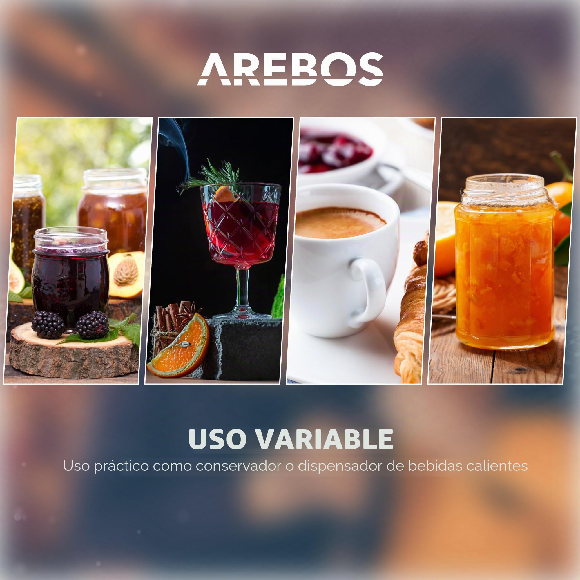 Arebos Cocedero de conservas 1800 W | Olla envasadora 28 L| incl. temporizador y termostato | Ajuste continuo de la temperatura 30-110 °C | Temporizador 20-120 min.