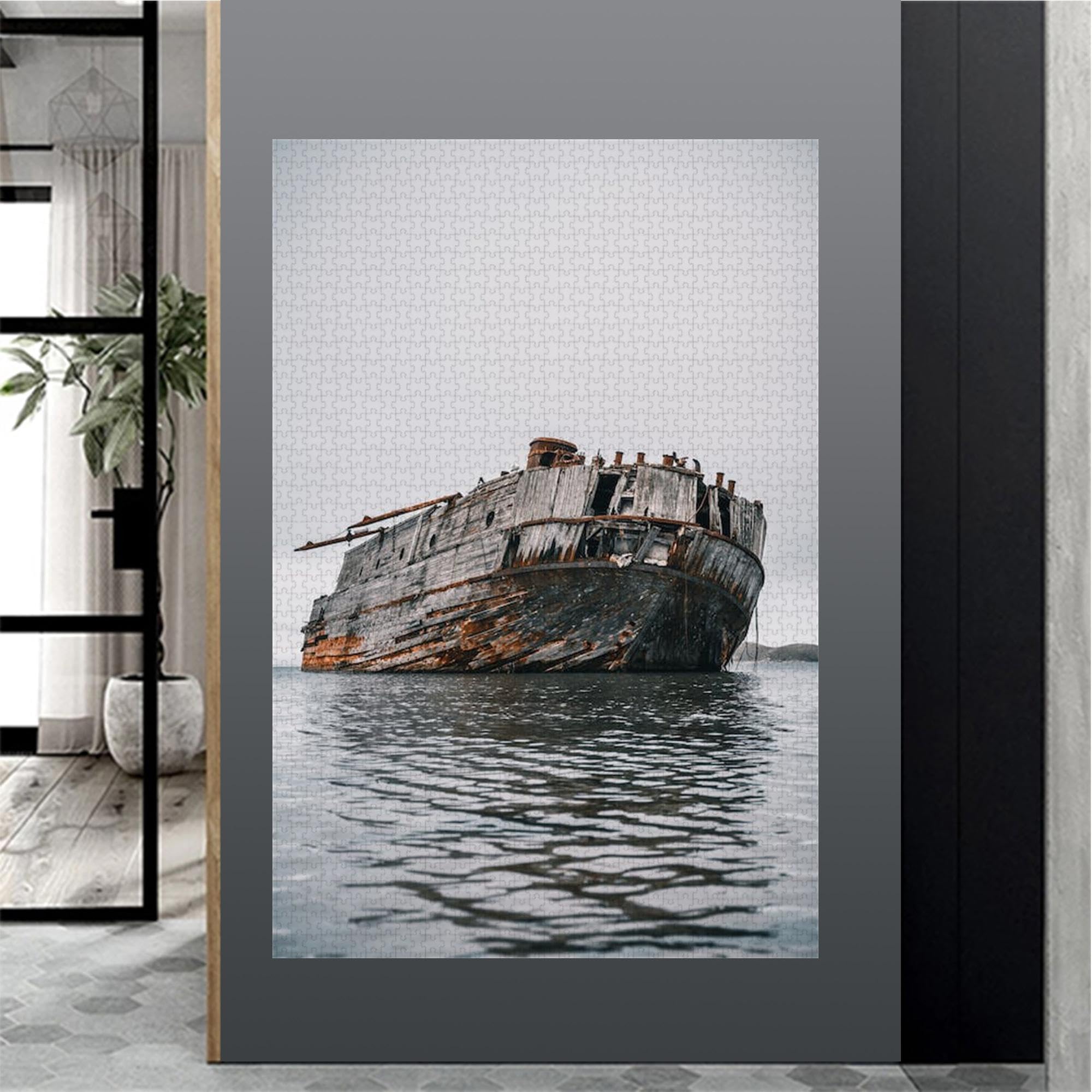 Vecchia nave in mare - Puzzle in legno da 2000 pezzi - Gioco rompicapo per adulti