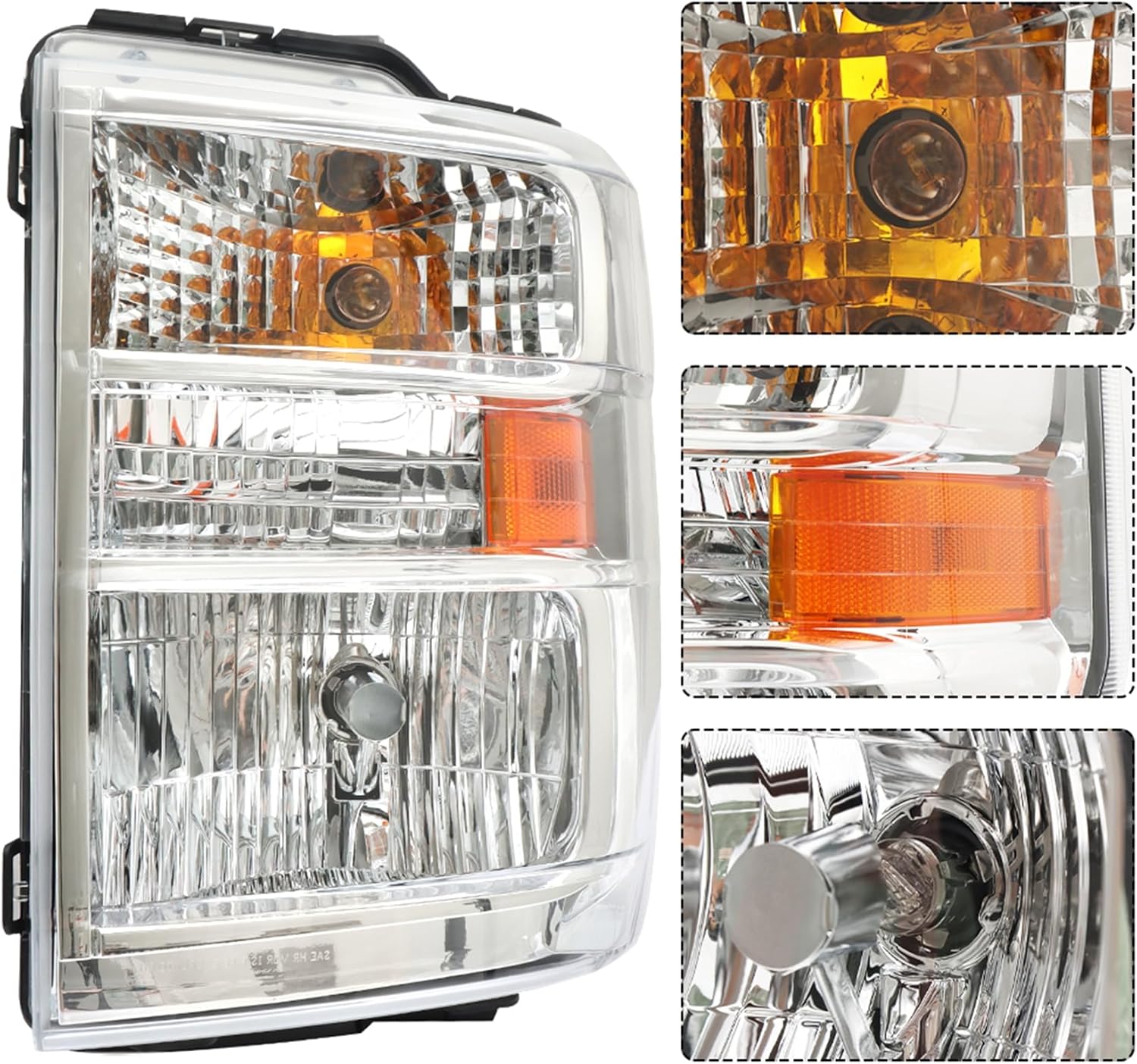 Headlight Assembly Driver Side Replacement for 2008-2014 E150 / E250 / E350 / E450 Headlamp FO2502249