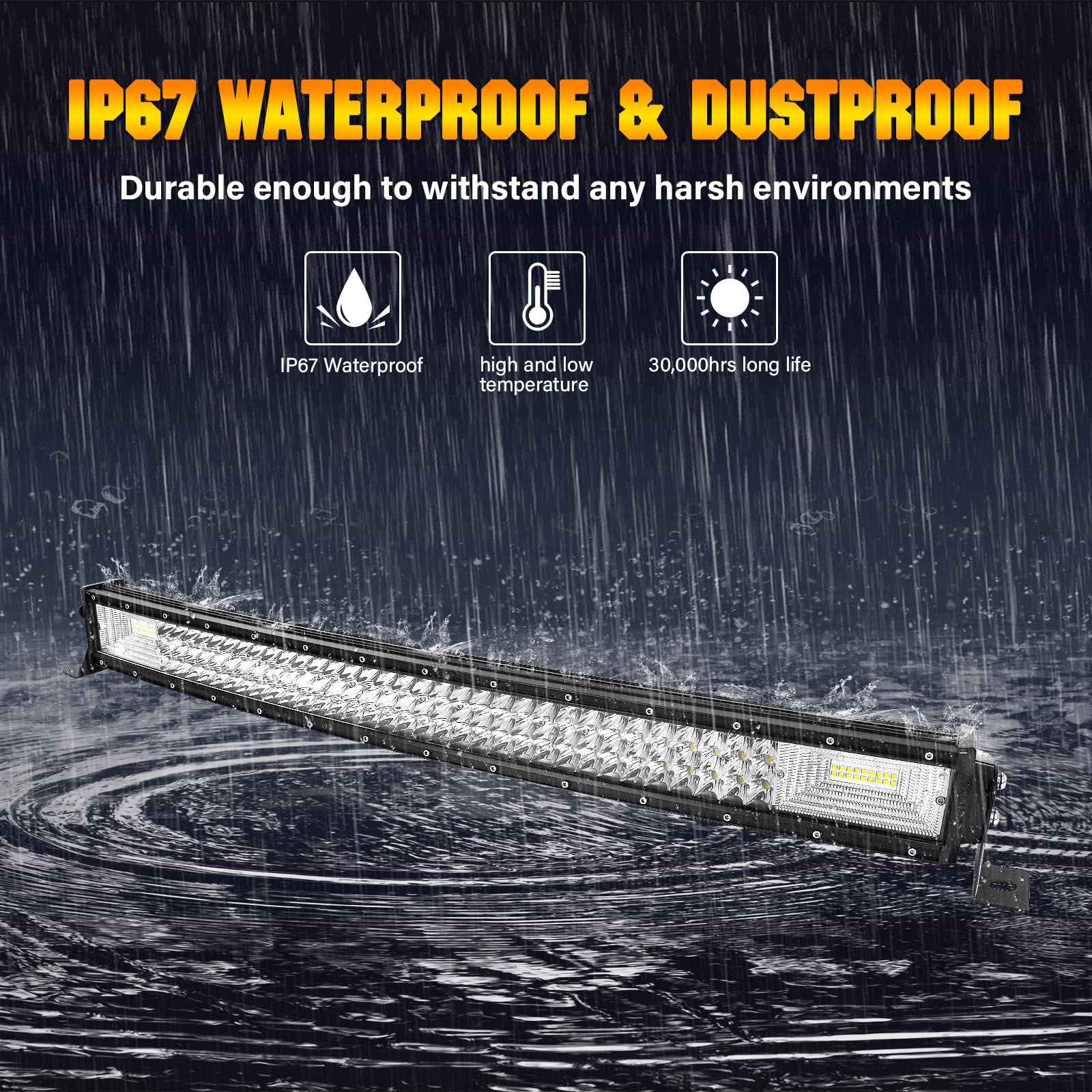 Led Light Bars 4x4 SKYWORLD Curved LED Light Bar 52 Inch 67500LM Triple ...