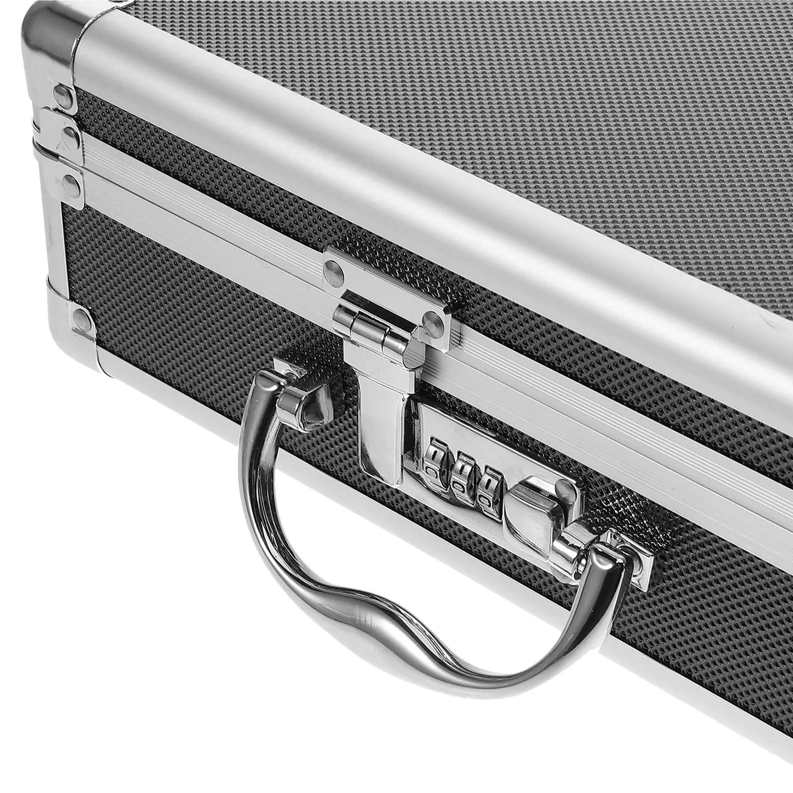 maletín de aluminio con asa Maleta de transporte con asa for herramientas, caja pequeña, maletín aluminio, cofre negro