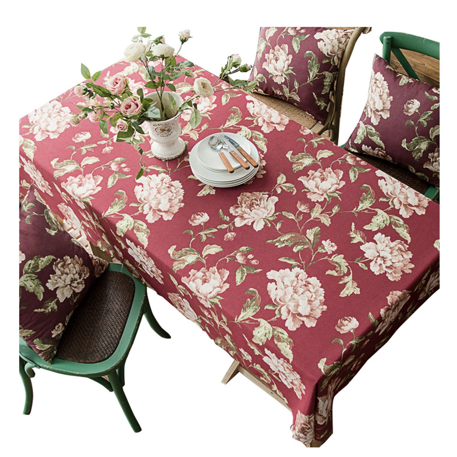JINGYAN Tablecloths Waterproof Tablecloth Oilproof Kitchen Dining Table Cover For Rectangular Party Wedding Home Decoration(90x90cm)