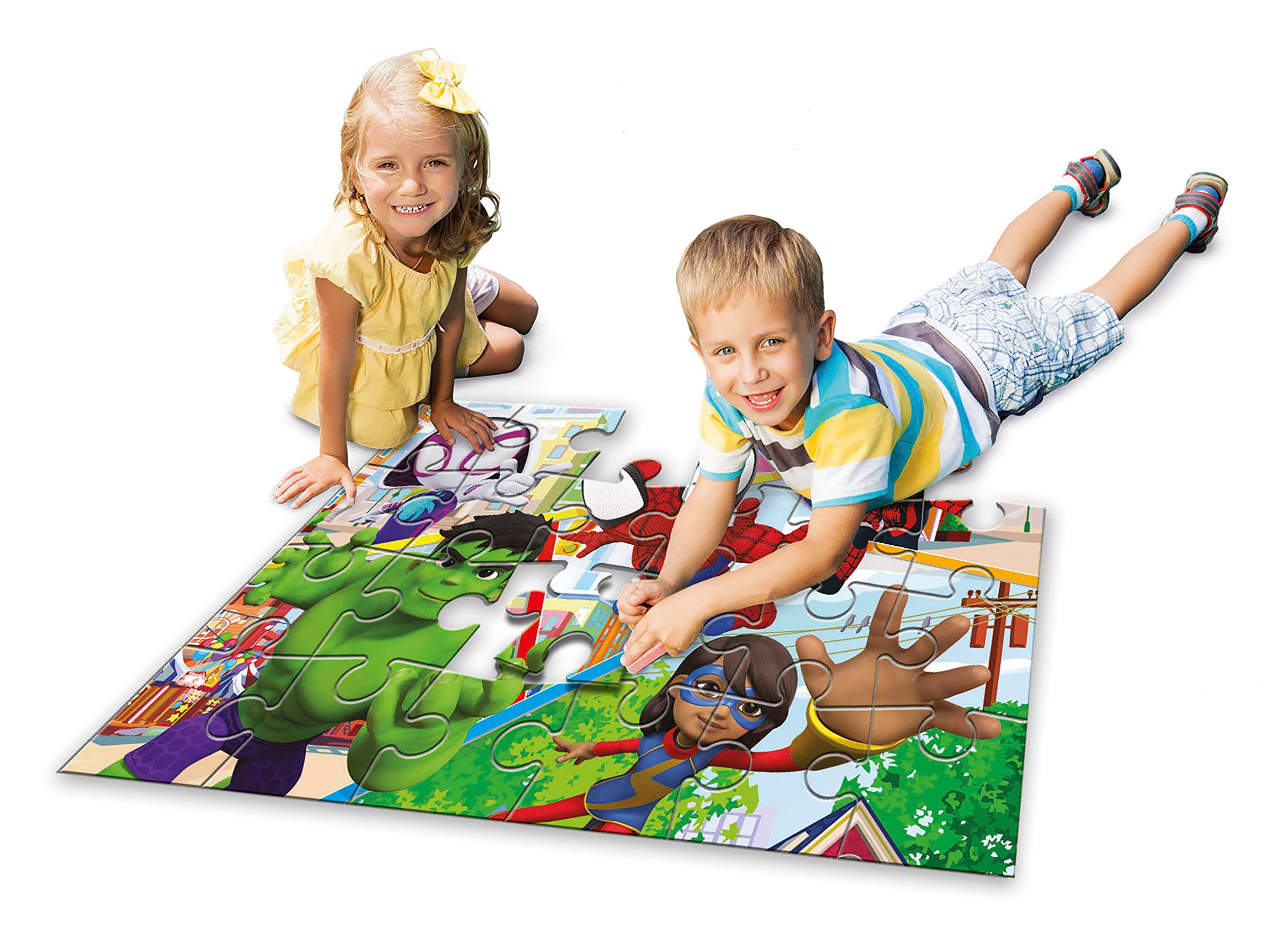 Clementoni - 25468 - Supercolor Puzzle Floor Spidey - 40 Elementów - Puzzle Dla Dzieci