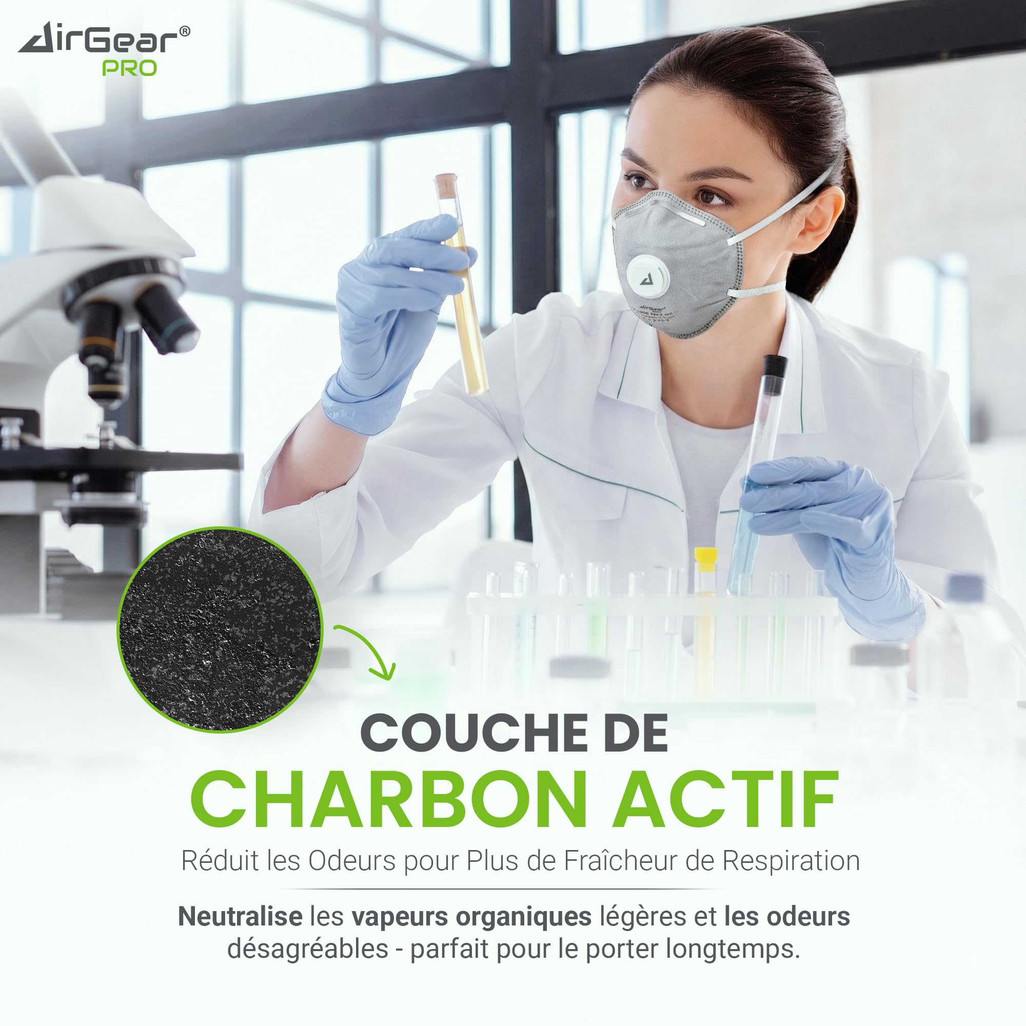 AirGearPro Masque FFP2 avec Valve (Lot de 20) – Masque Anti-Poussière – Protection Respiratoire pour Travaux, Chantier, Bricolage & Produits Chimiques