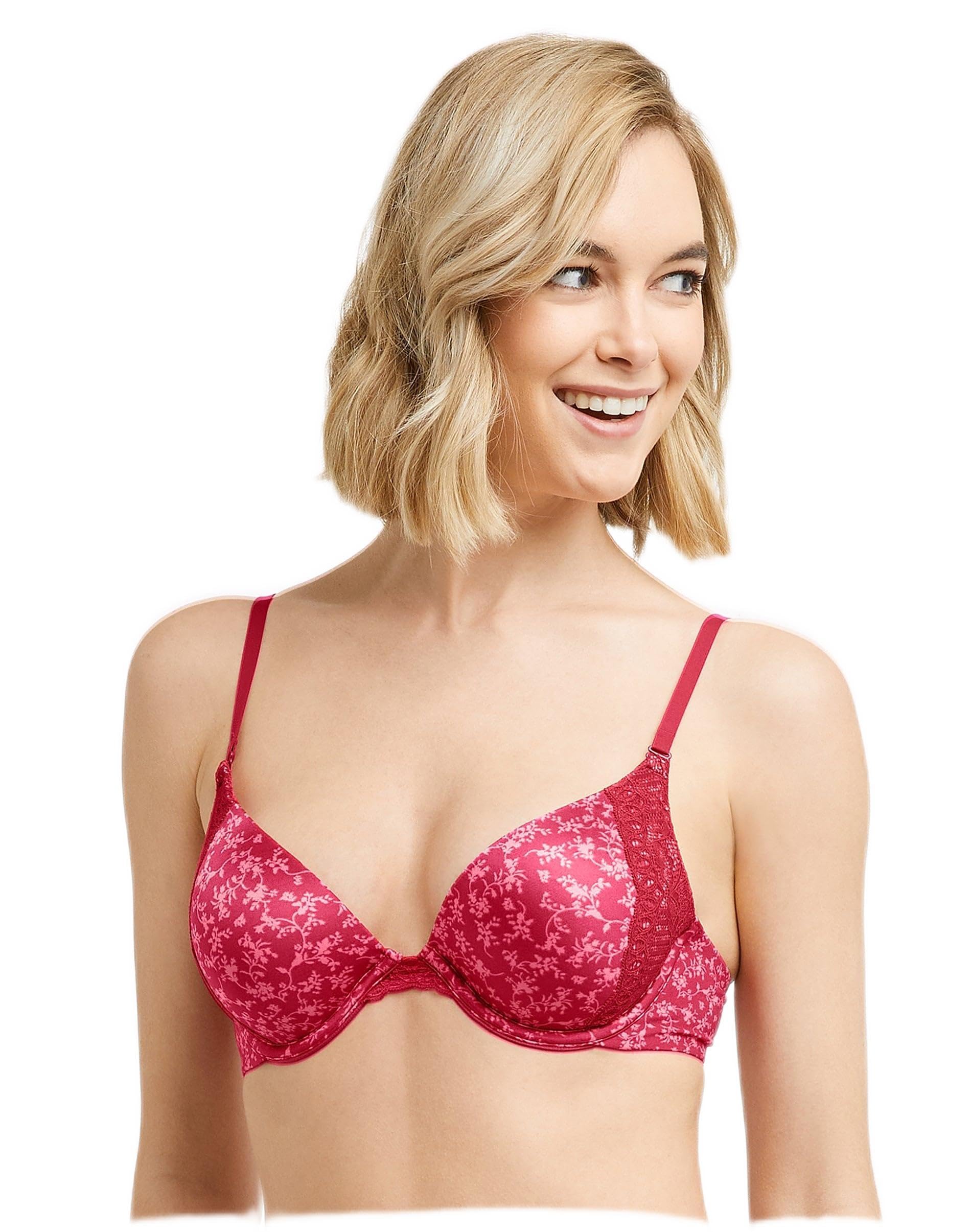 Maidenform Womens Comfort Devotion Embellished Demi Bra