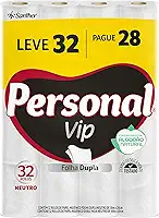 Personal Papel Higiênico VIP Folha Dupla Leve 32 Pague 28 rolos 30M