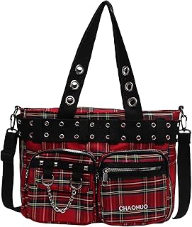 Y2K - Bolsa de hombro para mujer, grande, gótica, diseño de calavera, para trabajo, oficina, viajes