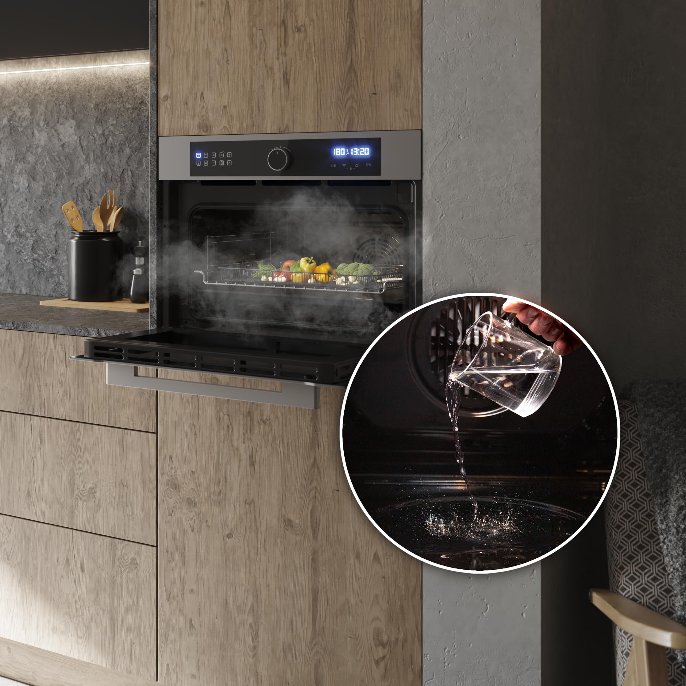 Cecotec Einbaubackofen Multifunktionsfähig mit Bolero Hexa AF314500 Matt A. 2900W 53 L – Bild 6