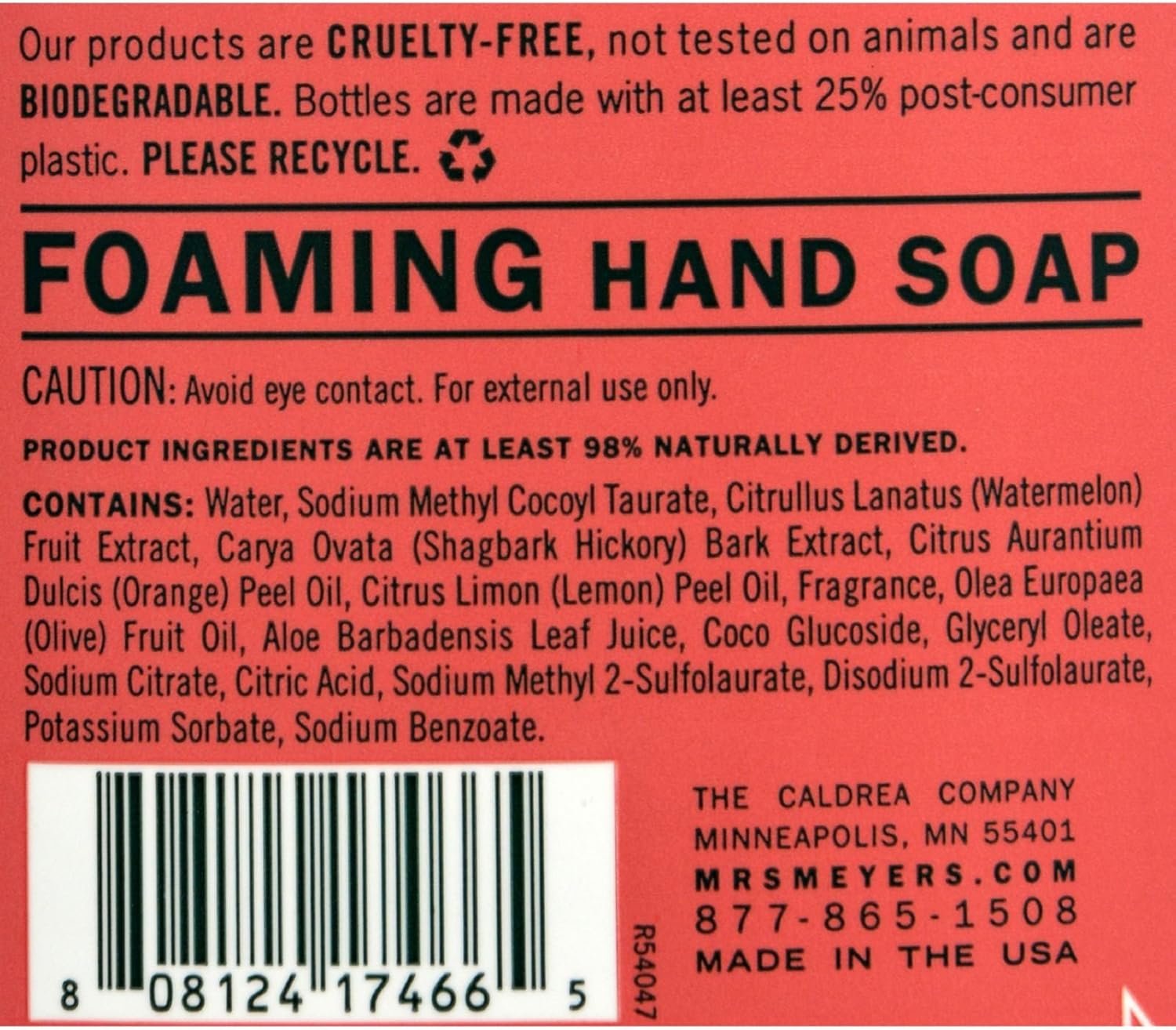 Mrs. Meyers Clean Day Liquid Hand Soap Liquid 10 Oz