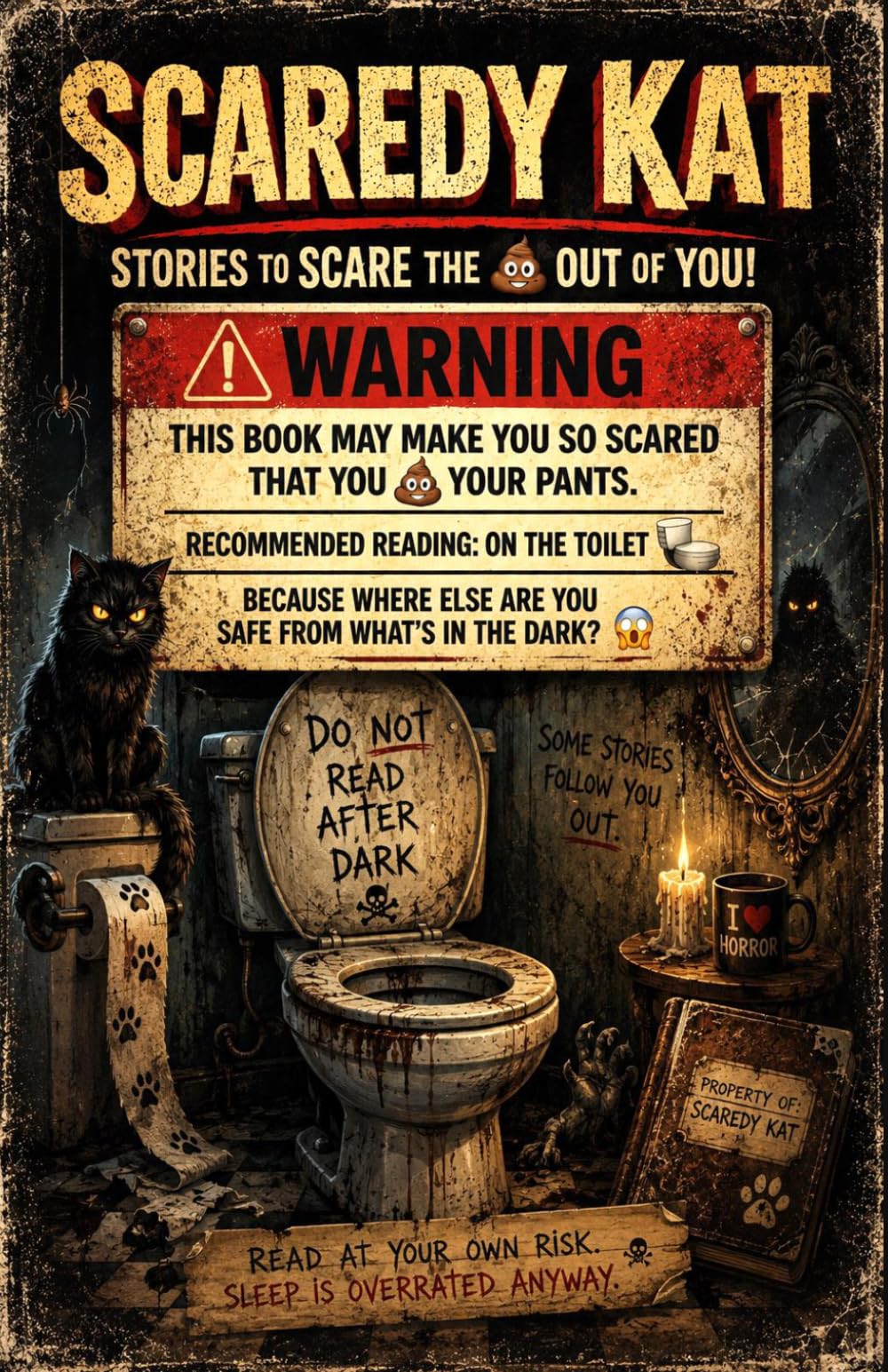 Scaredy Kat: Stories to Scare the Shit Out of You - Porta Potty Edition (Groundwood Paper/Black and White)