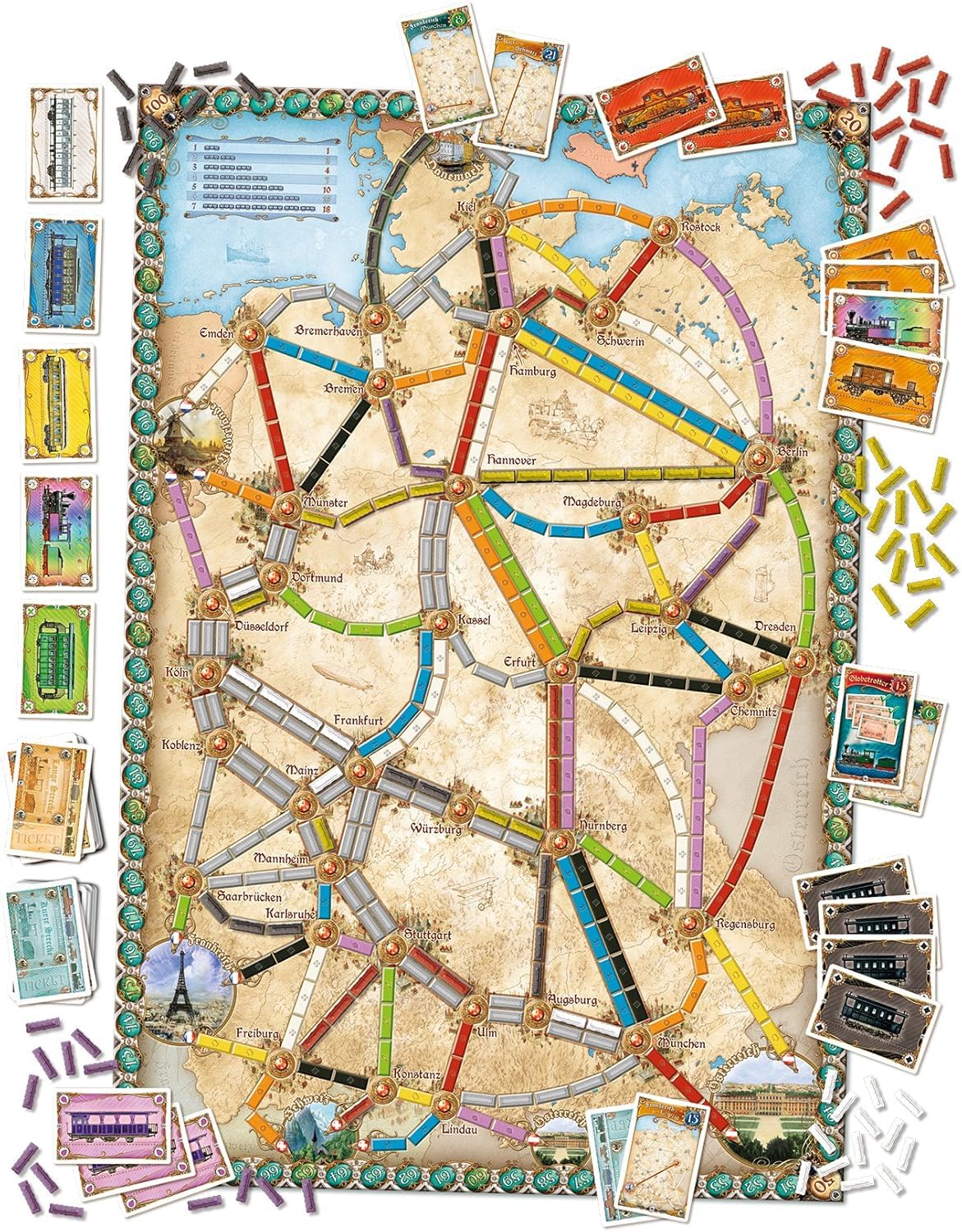 Los aventureros del riel: Alemania – Asmodee – Juego de Mesa – Juego de Estrategia