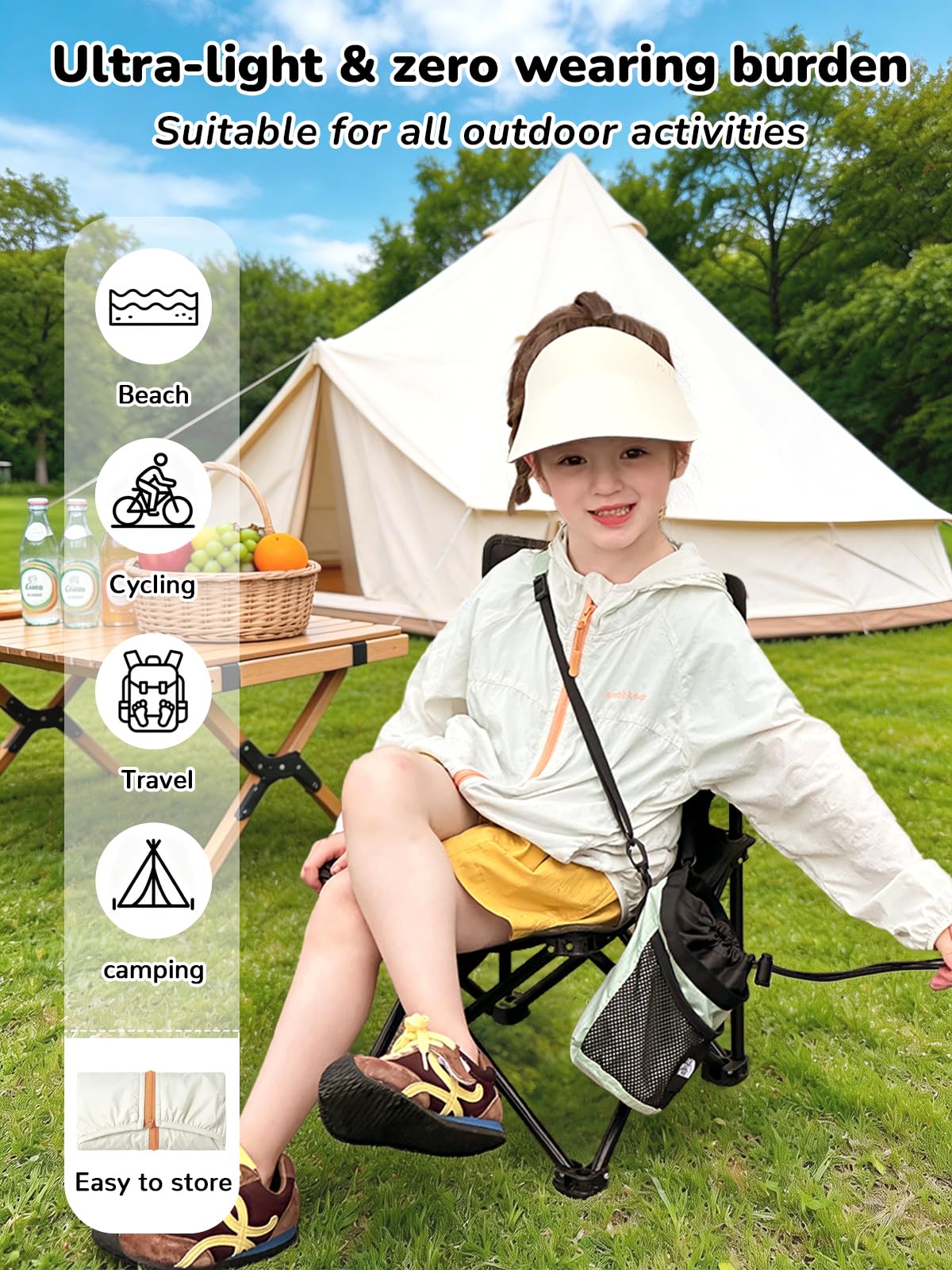 Miipat Chaqueta con Capucha de Verano para Niña, Ligera Chaqueta Protección Solar UPF 50+ Impermeable Secado Rápido Camiseta de Sol Tops y Cremallera para Niños