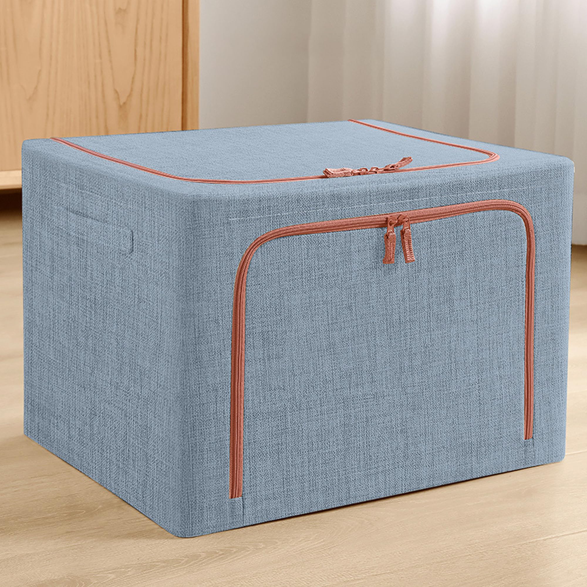 JOYBOS Foldable Fabric Storage Box 24L Cyan