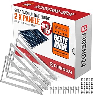 4x Solarmodul Halterung 1180mm Set Profil 40x28x3! für 2 Solarpanels Solarmodul Flachdach Aufständerung Photovoltaik Universal Balkonkraftwerk Robuste Wand Flachdachmontage, Wetterbeständig, PV Module